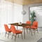 Armen Living Westmont and Azalea Orange and Walnut 5 Piece Dining Set SETWEDI5AZWAOR - alternate 3